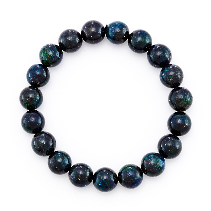ブレスレット ブラックオパール A （オーストラリア産） 10mm 19玉 No.2