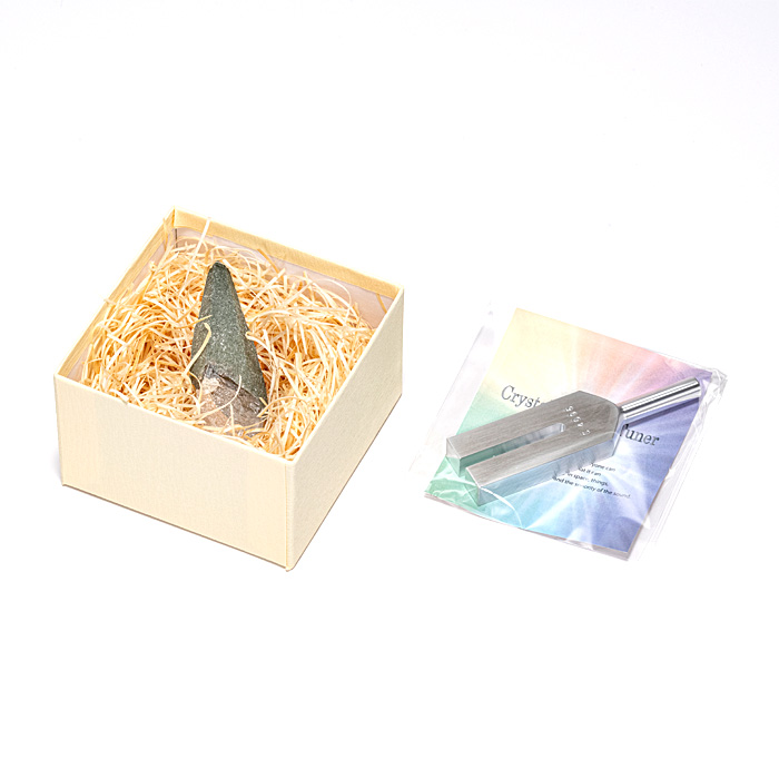 ヒーリング チューナーセット（ガネッシュヒマール水晶ポイント クローライト付き・小）