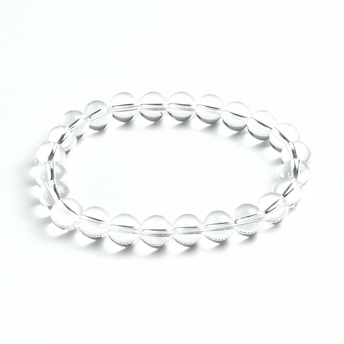 【天然石決算セール 30%off】ブレス ヒマラヤ水晶（8mm）24玉