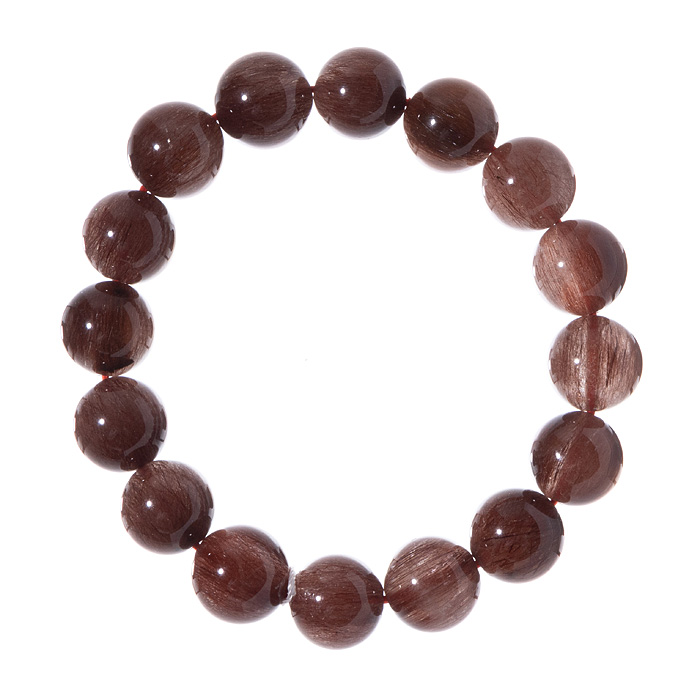 ブレスレット レッドルチルクォーツ （ブラジル産） 12mm 16玉 No.11