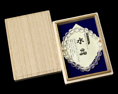 ブレスレット 天然水晶 64面カット（8mm玉）
