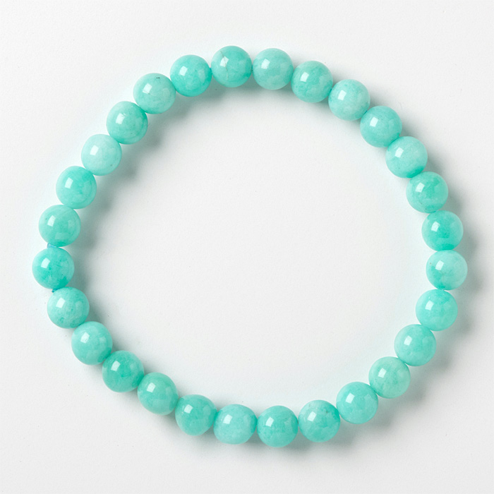 ブレスレット アマゾナイト （ペルー産） 7mm 28玉 No.48
