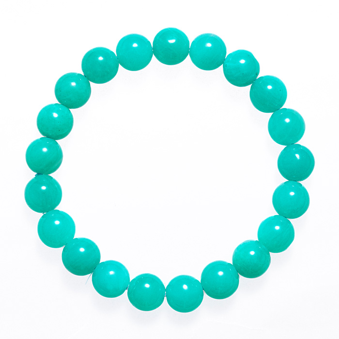 ブレスレット アマゾナイト AA （モザンビーク産） 9.5mm 21玉 （アソート） No.51