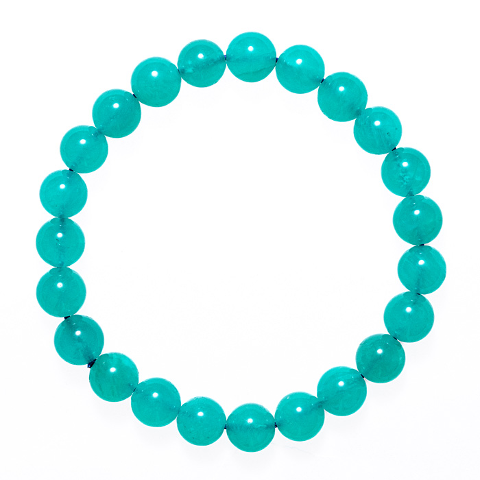 ブレスレット アイスアマゾナイト A （ウイグル自治区産） 8mm 23玉 No.55