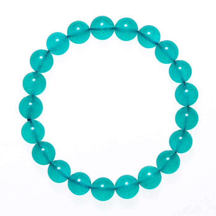 ブレスレット アイスアマゾナイト A （ウイグル自治区産） 9mm 21玉 （アソート） No.56