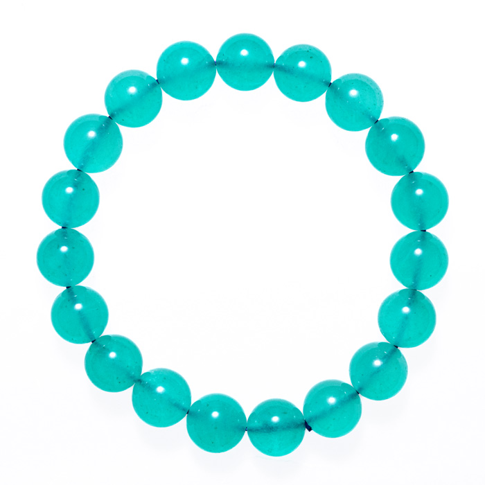 ブレスレット アイスアマゾナイト A （ウイグル自治区産） 10mm 19玉 No.58