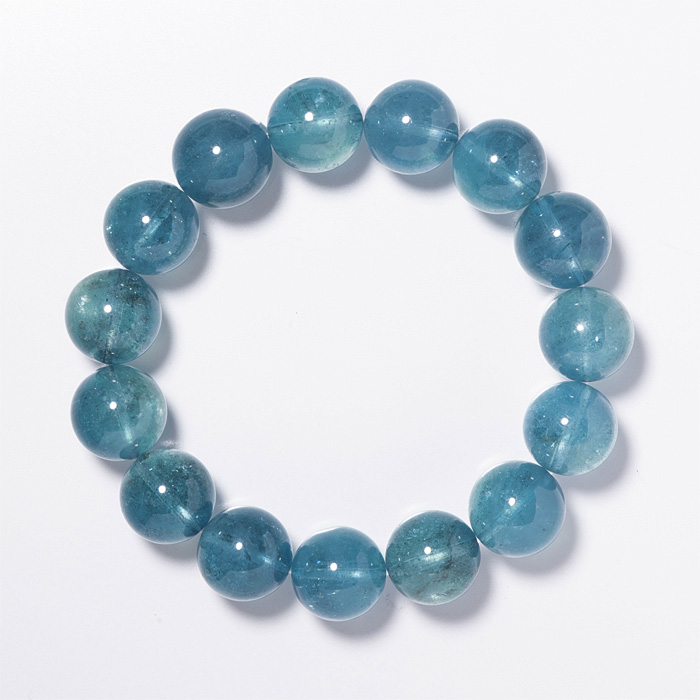 ブレスレット アクアマリン 15mm 15玉 No.78