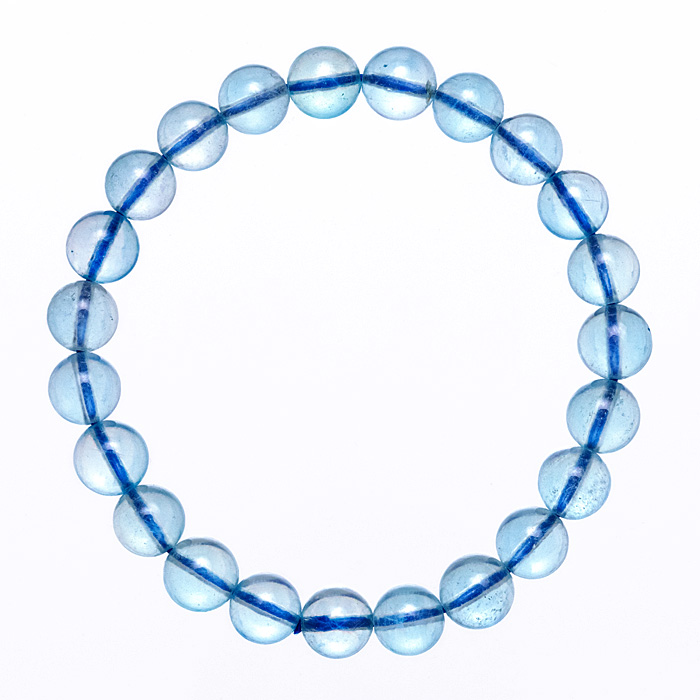 ブレスレット アクアマリン （ブラジル産） 8mm 23玉 No.84