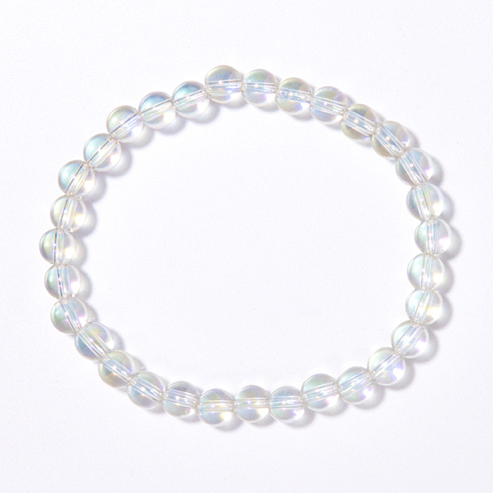 ブレスレット オーラクリスタル 6mm 31玉 （アソート） No.8
