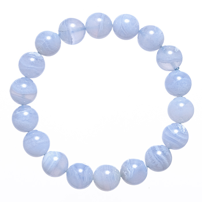 ブレスレット ブルーレースアゲート （南アフリカ産） 11.5mm 18玉 No.9