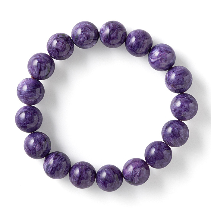 ブレスレット チャロアイト 12mm 17玉 No.16