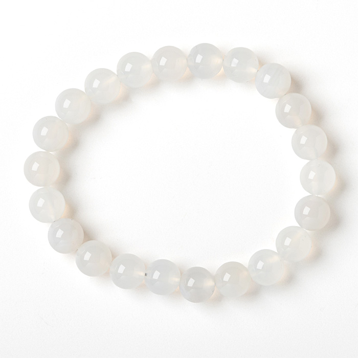 ブレスレット 花石玉髄 （北海道産） 8mm 22玉 No.1 《証明書付》