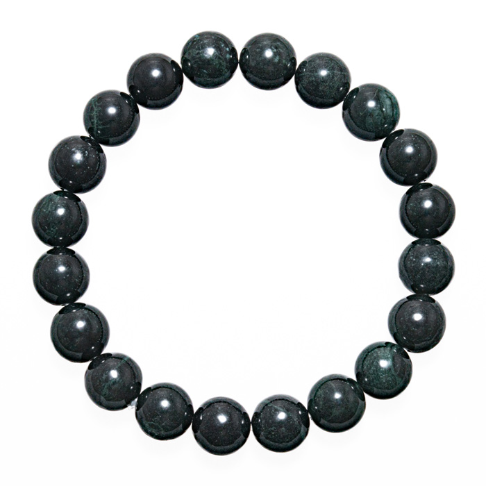 ブレスレット 黒翡翠 （グアテマラ産） 10mm 20玉 （アソート） No.8