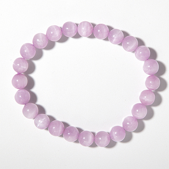 ブレスレット クンツァイト （アフリカ産） 8mm 24玉 （アソート） No.21