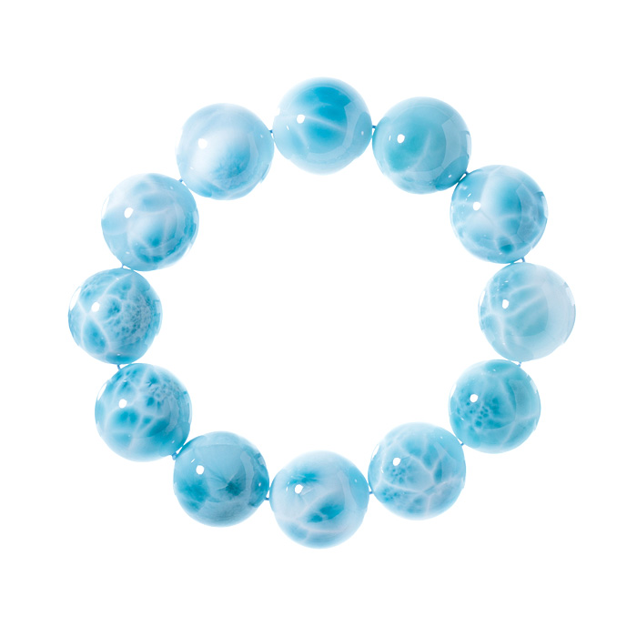 ブレスレット ラリマー SA （ドミニカ共和国産） 20mm 12玉 No.29