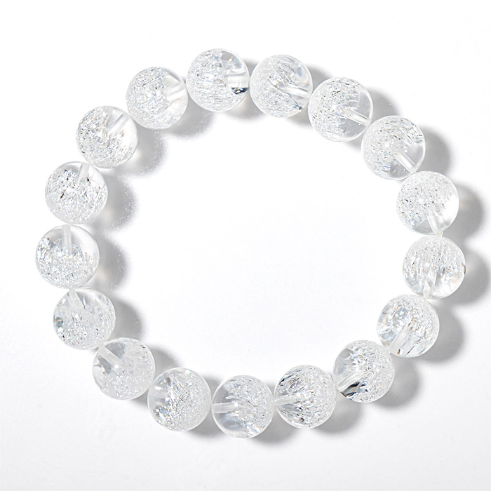 ブレスレット クラスターインクォーツ （ブラジル産） 12mm 17玉 No.43