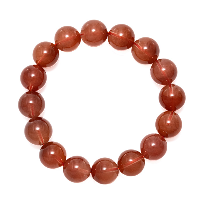 ブレスレット ラビットヘアールチルクォーツ （マダガスカル産） 13mm 16玉 No.13