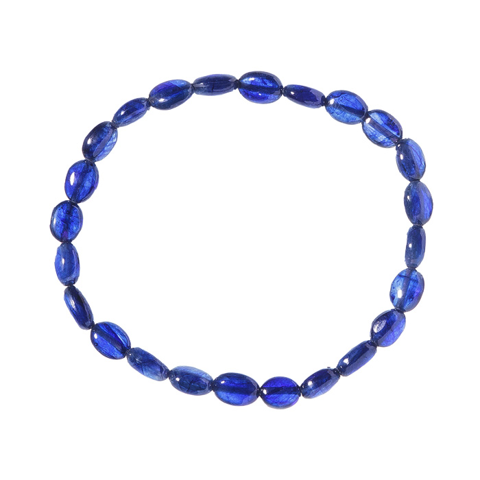 ブレスレット サファイア （インド産） 楕円 6×8mm 24玉 No.10