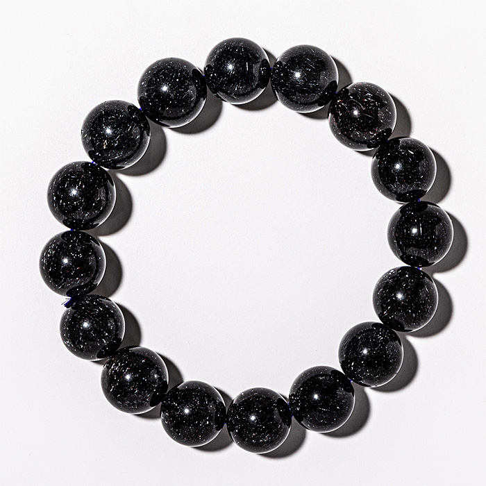ブレスレット ブラックスーパーセブン EX （マダガスカル産） 13mm 16玉 No.30