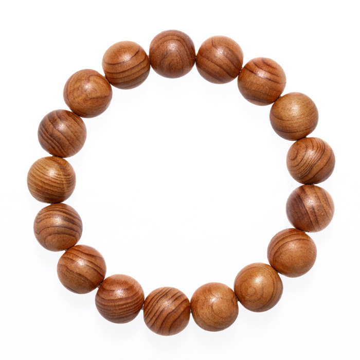 ブレスレット 屋久杉 （油木） （鹿児島県産） 12mm 17玉 （アソート） No.41 《証明書付》