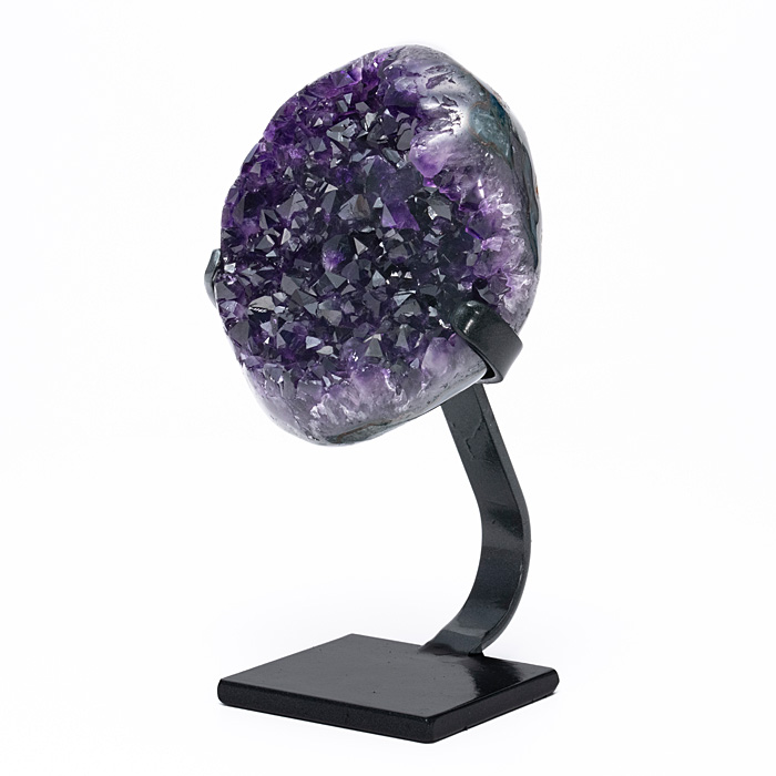アメジストクラスター （ウルグアイ産） トップグレード 鉄製台付 No.576