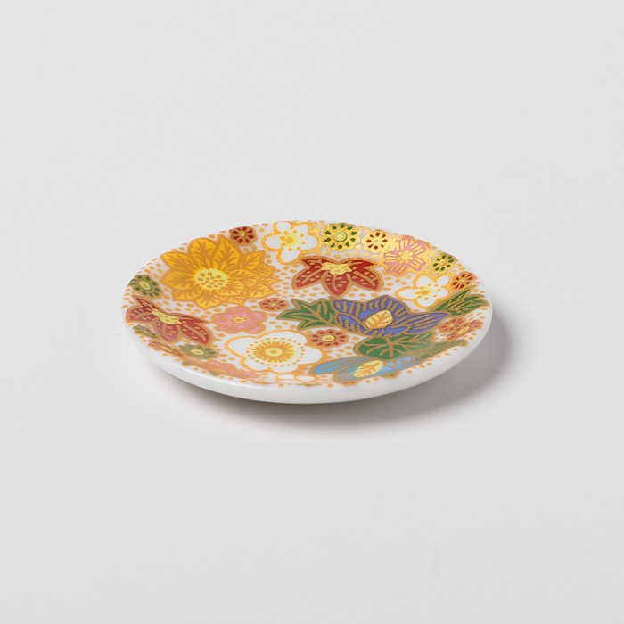 九谷焼 小豆皿 花詰 白 『盛り塩用』