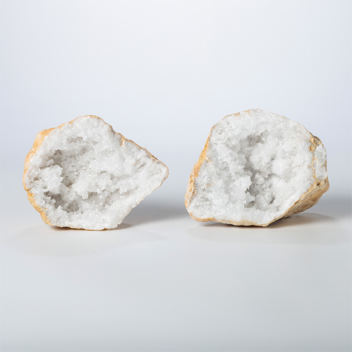 水晶 ジオード（晶洞） ペア （モロッコ産） No.112