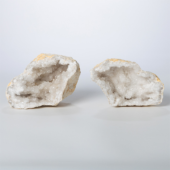 水晶 ジオード（晶洞） ペア （モロッコ産） No.113