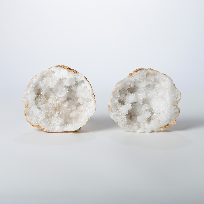 水晶 ジオード（晶洞） ペア （モロッコ産） No.114