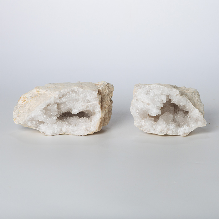 水晶 ジオード（晶洞） ペア （モロッコ産） No.117
