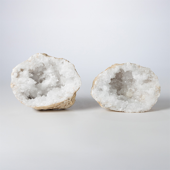 水晶 ジオード（晶洞） ペア （モロッコ産） No.121