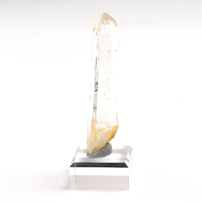 【15%off】水晶 単結晶 （ヒマラヤ ガネッシュヒマール産） アクリル製台付 No.85