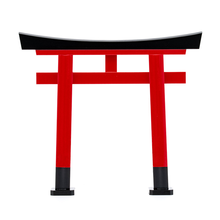 鳥居 木製朱塗 玉垣無6寸