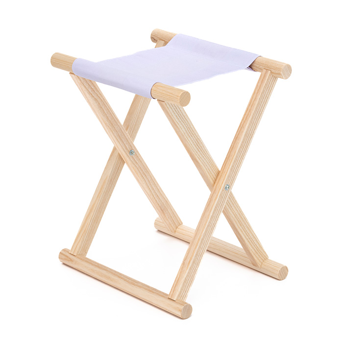 胡床 白帆布 アッシュ（タモ材）