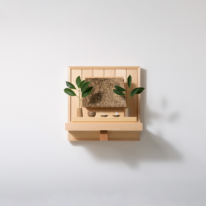 デザイン神棚 〈SHINTO〉 mini KAYA （土器5点セット）