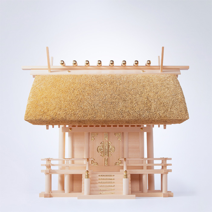 神棚 茅葺一社宮 国民神殿型 大 穂黄金〈KH-1〉