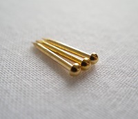 金釘 銅地本金鍍金 8分 10g
