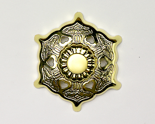 六葉金具 真鍮本金鍍金 3寸5分
