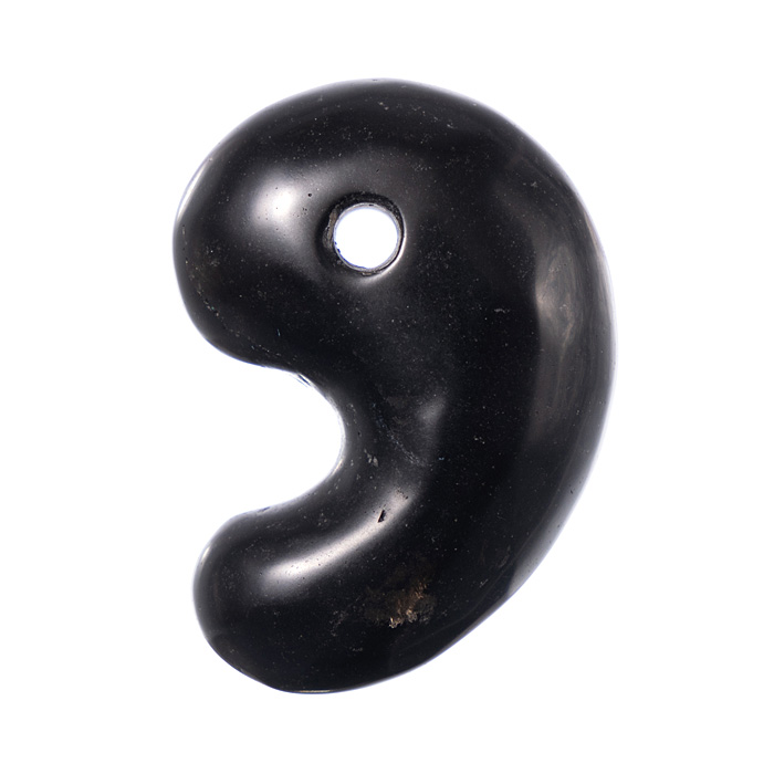 勾玉 モリオン（黒水晶） No.5