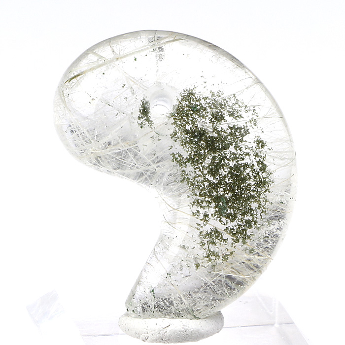 【15%off】勾玉 天然水晶 （ヒマラヤ ガネッシュヒマール産） No.45