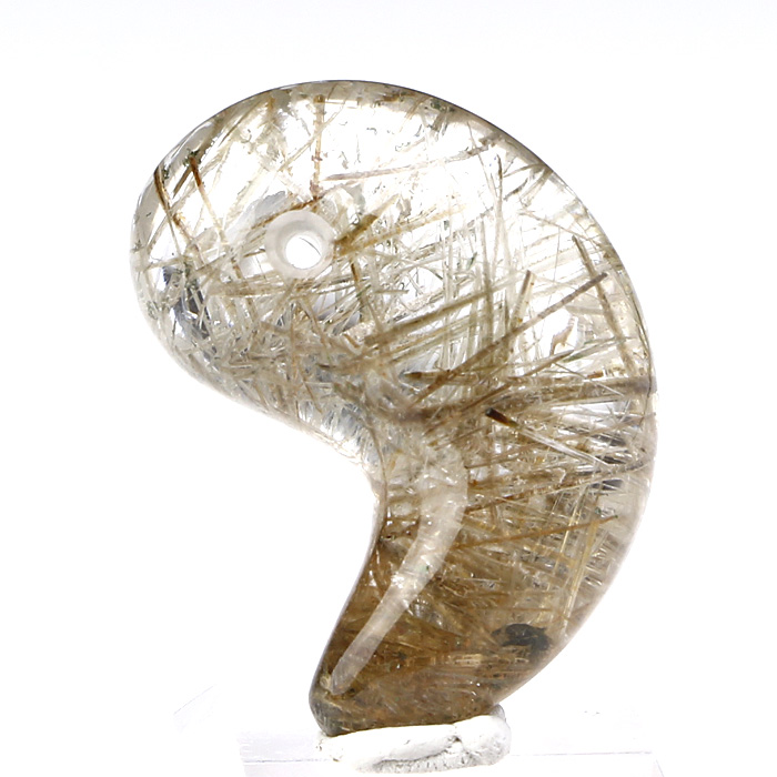 【15%off】勾玉 天然水晶 （ヒマラヤ ガネッシュヒマール産） No.48