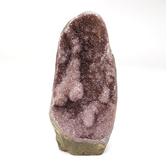 最高品質！ウルグアイ産⭐アメジストハート RM14 ウルグアイ産 アメジストスフィア 〈レインボー入り〉 最高品質