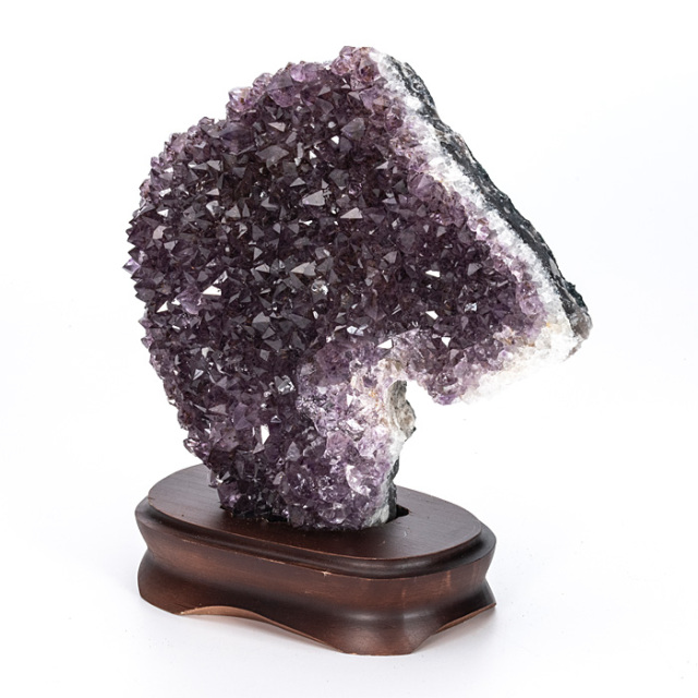 アメジストクラスター カコクセナイト入り 台付 No.407