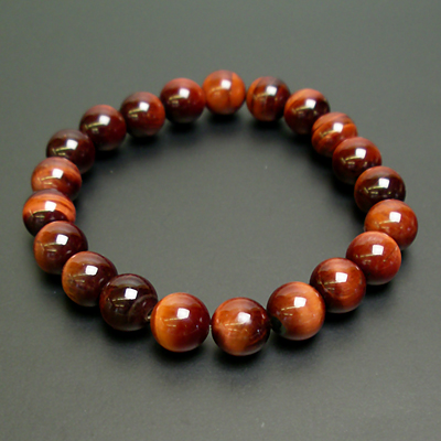 天然石ブレスレット 虎目石 タイガーアイ　赤虎目石 レッドタイガーアイ 香木　運 レッド タイガーアイ ブレスレット 厄除け 10月誕生石 赤 虎目石