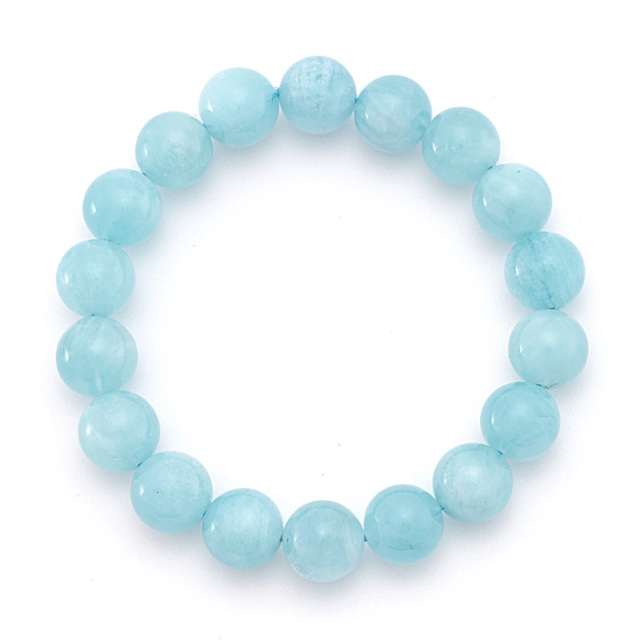 ブレスレット アクアマリン （モザンビーク産） 11mm 18玉 （アソート