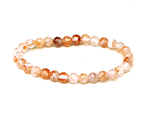 ブレスレット アゾゼオピンクファイヤーアゼツライト 6φ 30玉 No.1