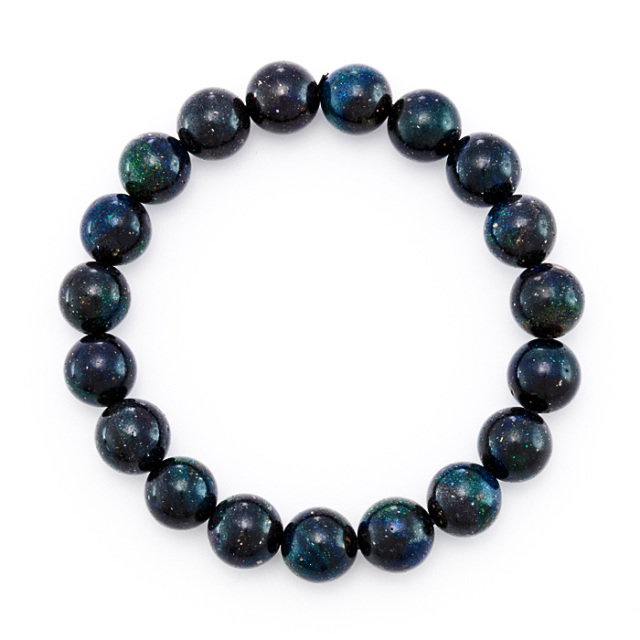 ブレスレット ブラックオパール A （オーストラリア産） 10mm 19玉 No.2