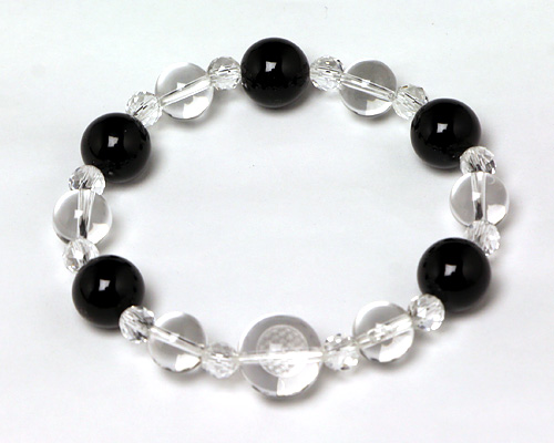 ブレスレット フラワー・オブ・ライフ（黒瑪瑙・水晶） No.6 | 神棚