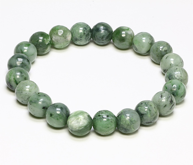 週末限定　激レア　日高翡翠 天然石　ブレスレット　週末のみ価格 ブレスレット 日高翡翠（ひだかひすい） AA 10φ 21玉 （アソート） No