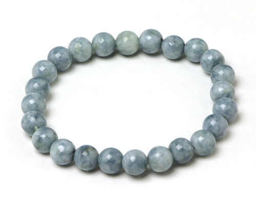 ブレスレット 糸魚川翡翠（いといがわひすい）入コン沢産 8φ 24玉 No